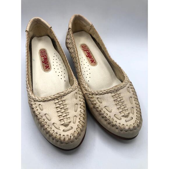 Vintage Fayva White Woven Moccasin Style‎ Loafers Flats Never Worn Size 5 - Picture 1 of 8